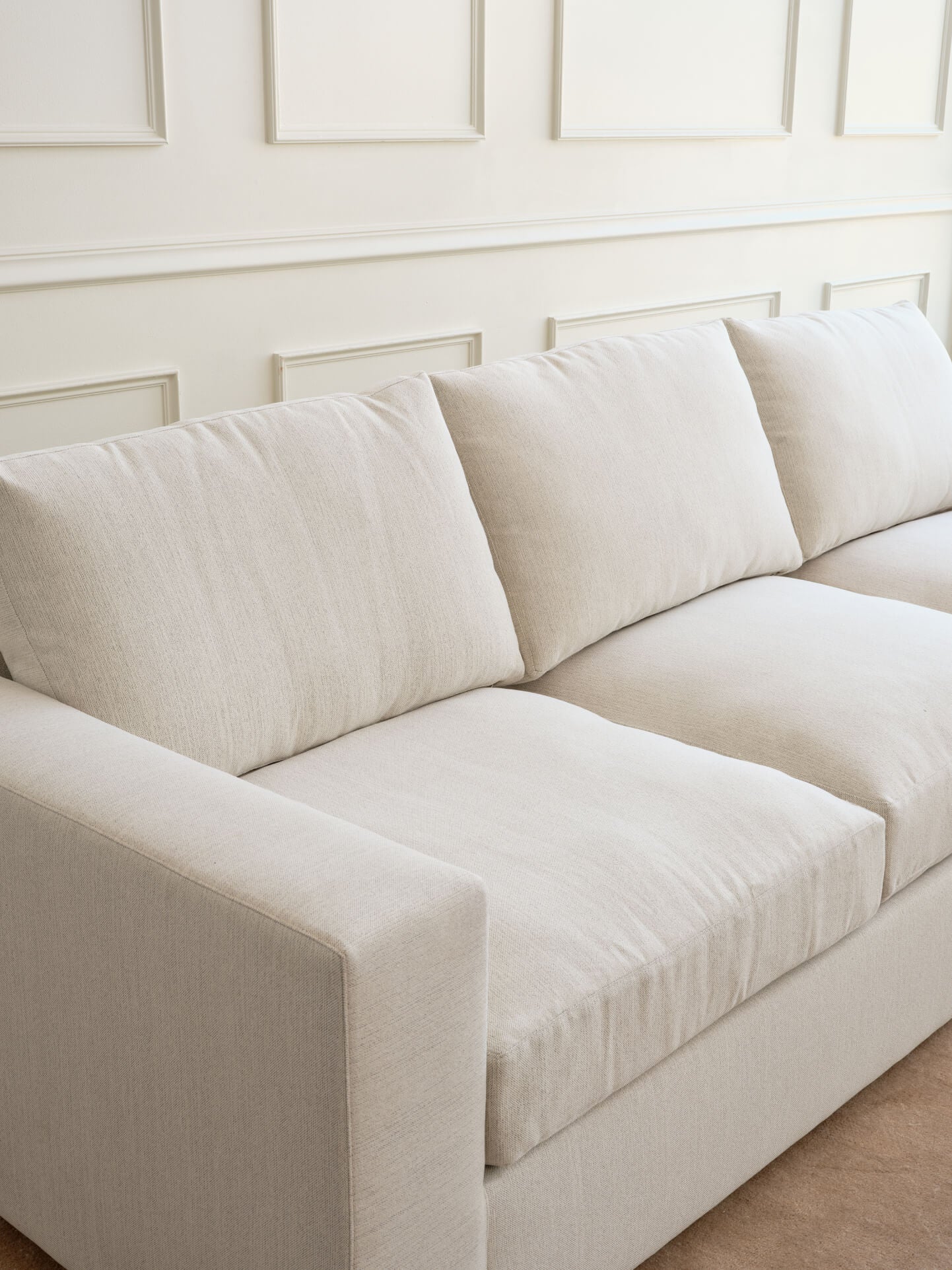 Rio Plush Bumper Sectional in Natural Latex - Image 3
